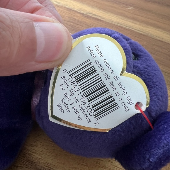 TY Beanie Baby PRINCESS DIANA the Purple Teddy Bear 1997 -RETIRED Toy wales - Picture 2 of 7